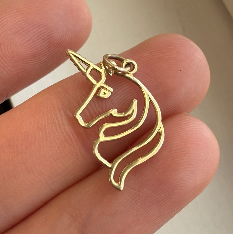 Unicorn 14K Gold Charm