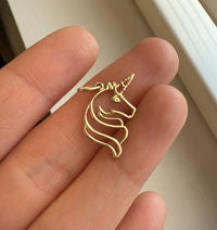 Unicorn 14K Gold Charm