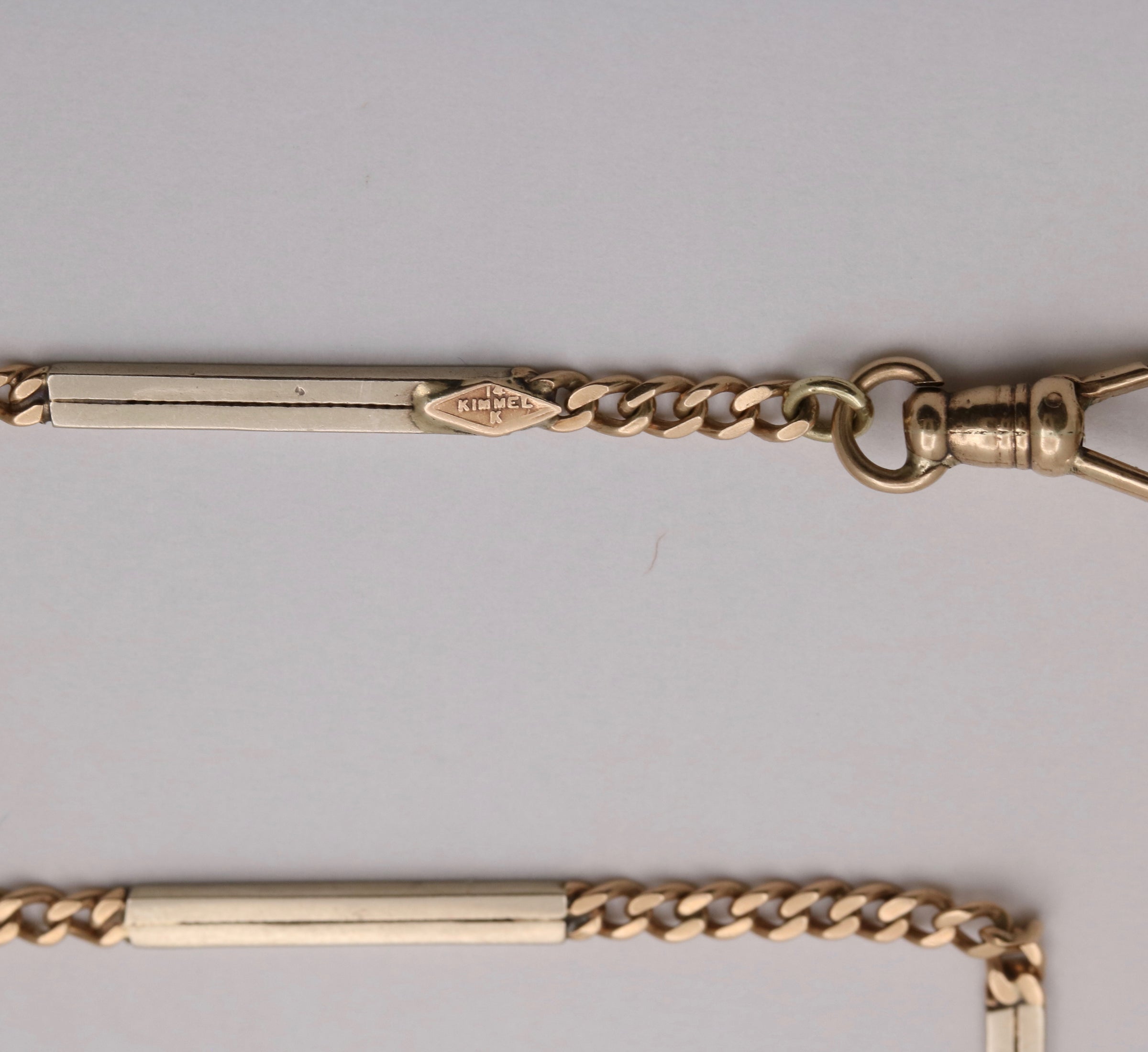 Art Deco 14K Gold Curb Link Albert Watch Chain, 21” Long – Alpha & Omega  Jewelry