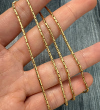 Vintage 14K Gold Tubular Snake Style Chain, 20" Long