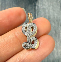 Diamond and 14k Gold Initial "L" Charm