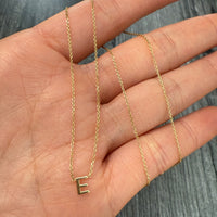 Initial "E" 14K Gold Necklace