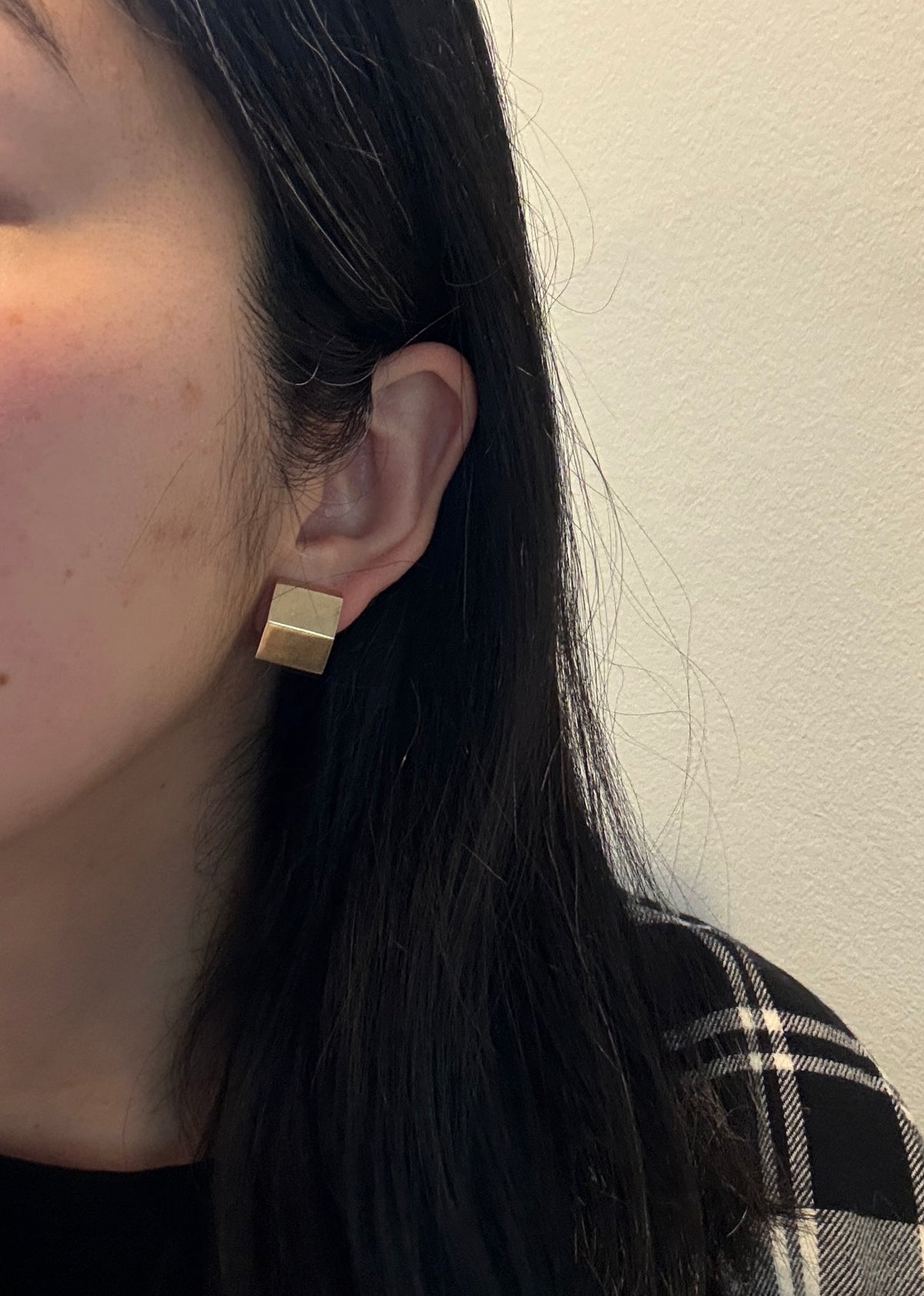 Rad Geometric 14K Gold Blocky Earrings