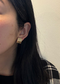 Rad Geometric 14K Gold Blocky Earrings