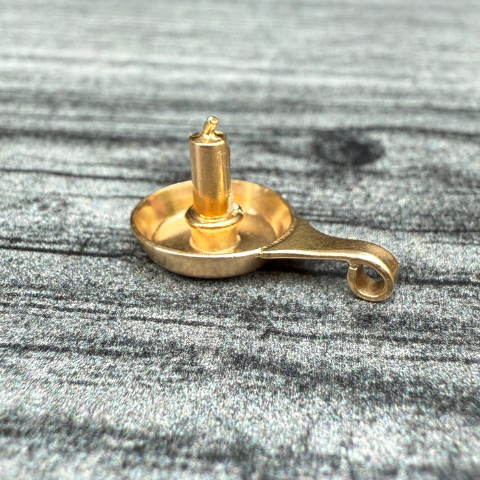 Vintage 14K Gold Candlestick Holder Charm