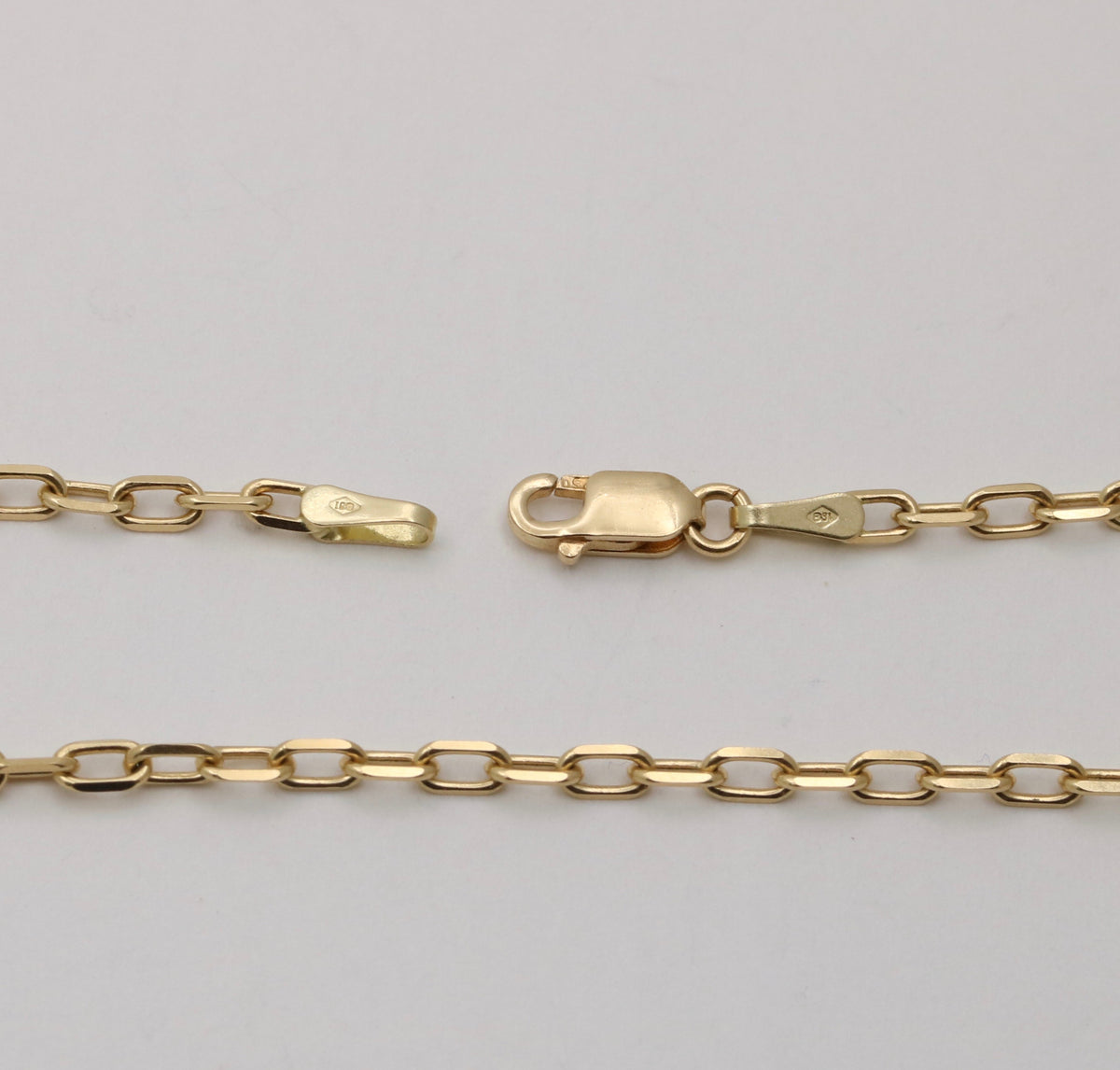 Vintage 18K Gold Biker Chain, 22” Long