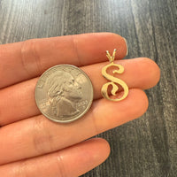 14K Gold Initial S Charm
