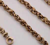 Victorian 14K Gold Love Knot Chain, 21” Long