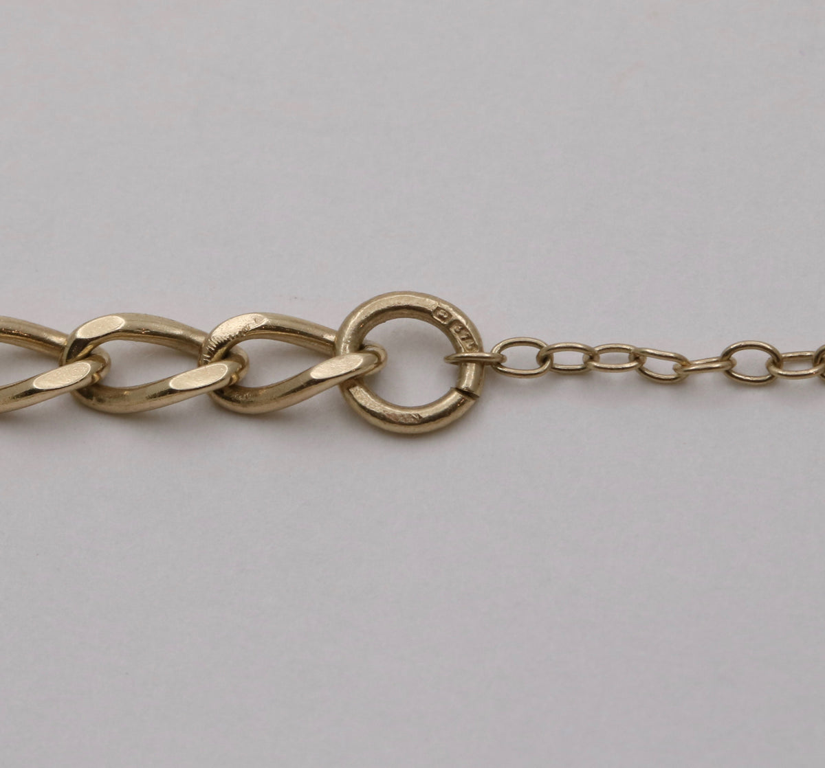 Vintage 14K Gold Oval Link Bracelet, 8.5” Long