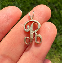 14K Gold Initial R Charm