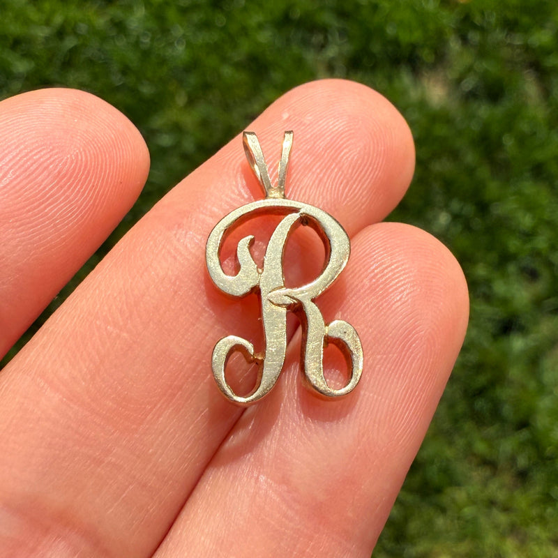 14K Gold Initial R Charm