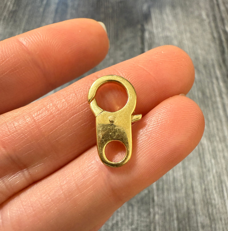 Large 18K Gold Rounded Clasp