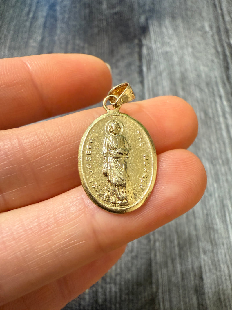 Vintage 14K Gold St Joseph Charm