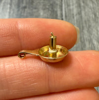 Vintage 14K Gold Candlestick Holder Charm