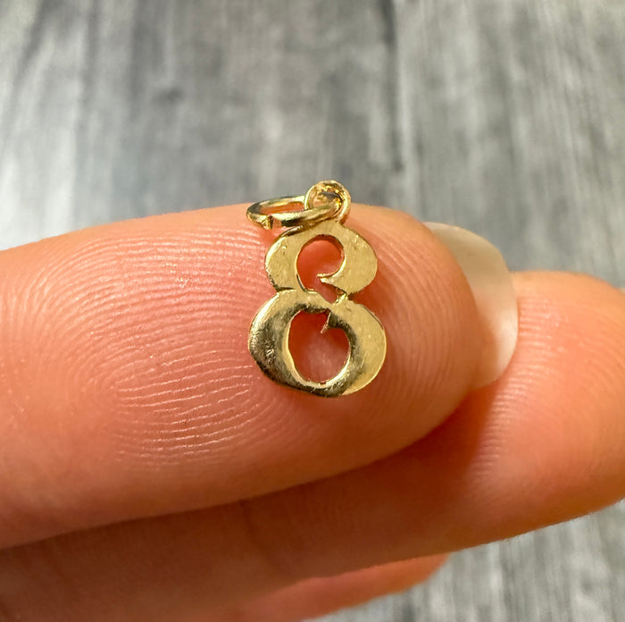 Script Initial "E" 14K Gold Charm