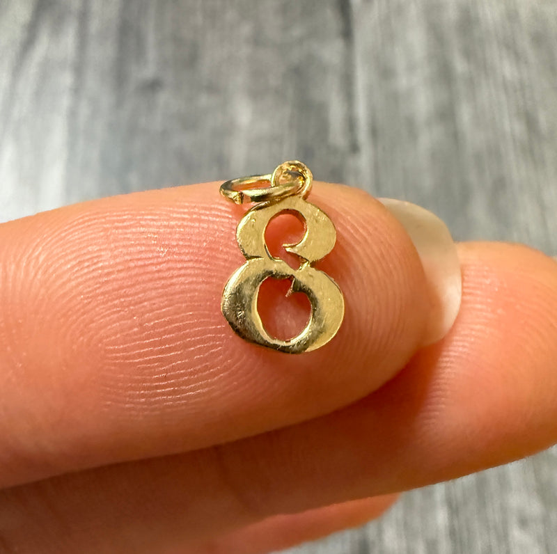 Script Initial "E" 14K Gold Charm
