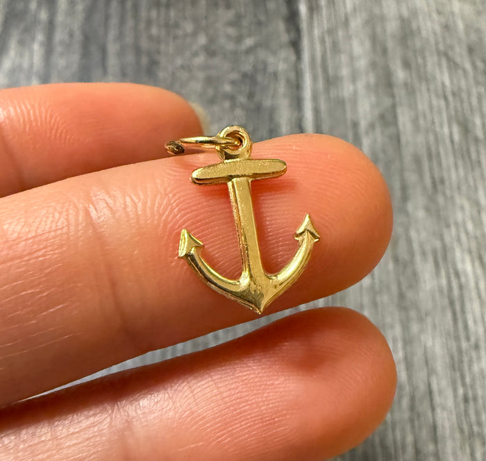 Vintage 14K Gold Anchor Charm