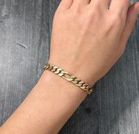 Vintage 14K Gold Figaro Link Bracelet, 8.25” Long