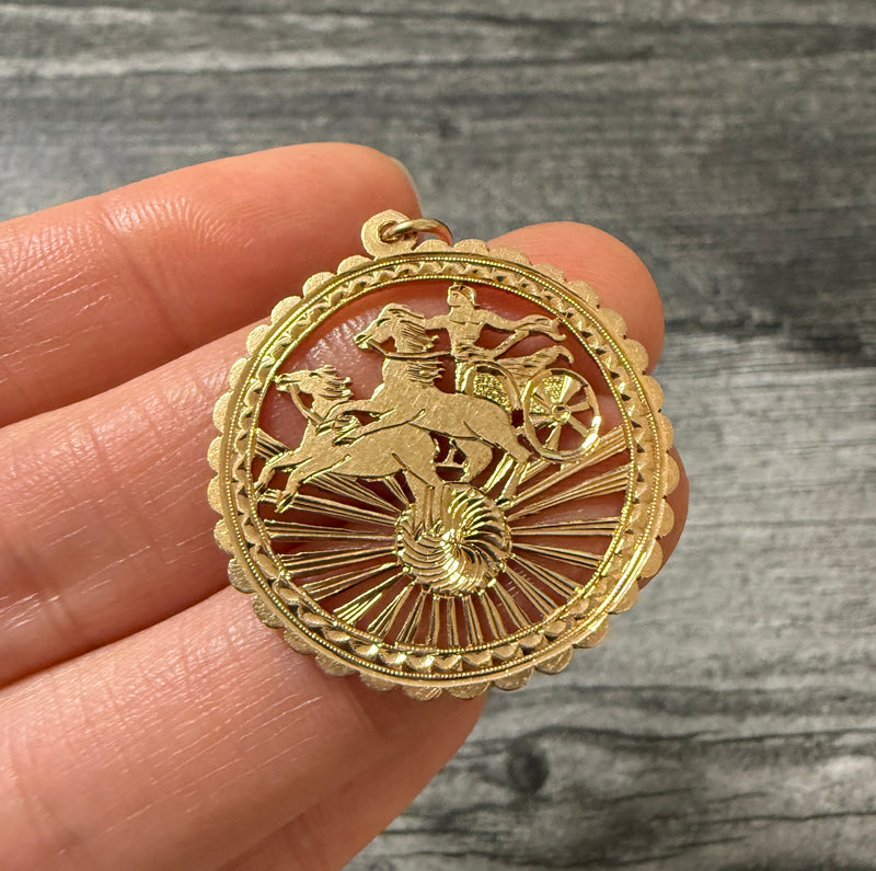 Vintage 14K Gold Apollo Sun God Charm (S)