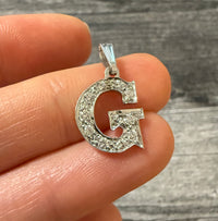 Diamond and 14K Gold Initial "G" Charm