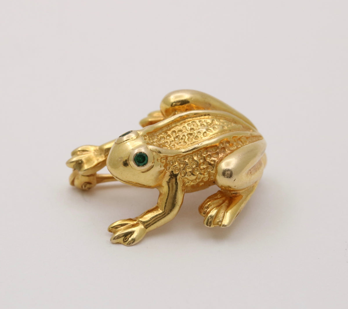 Vintage 14K Gold Frog Pin