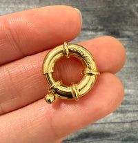 Large 14K Gold Spring Ring Clasp