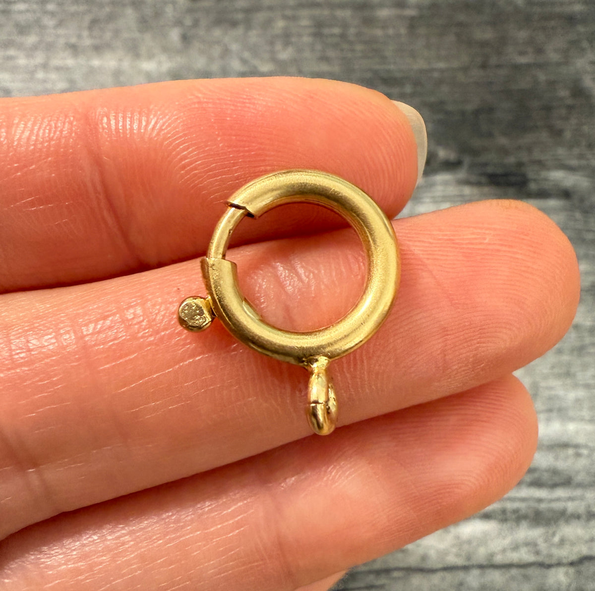 Midsize 14K Gold Spring Ring Clasp