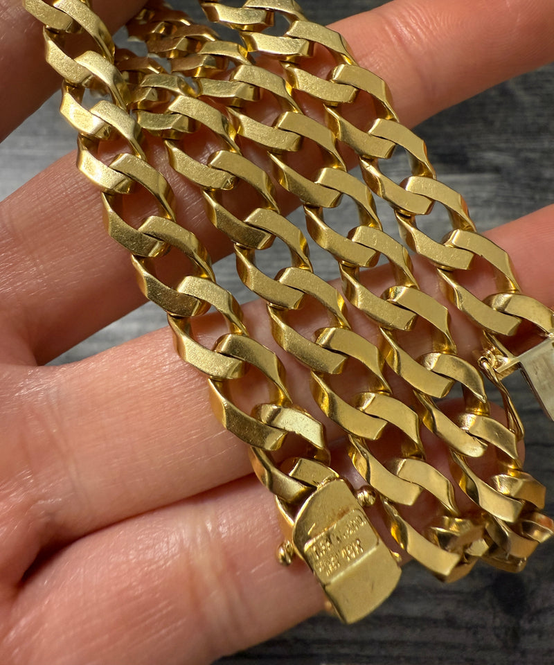 Vintage Tiffany & Co West Germany 18K Gold Curb Chain, 16.75" Long