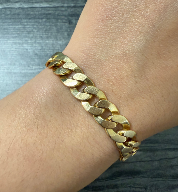 Vintage 14K Gold Curb Link Bracelet