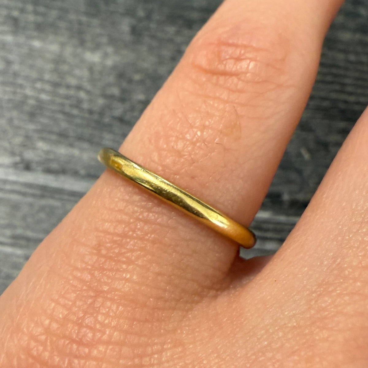 Simple 18K Gold Band, Stacking Ring