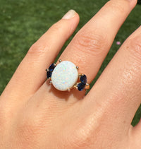 Vintage Opal & Sapphire Ring