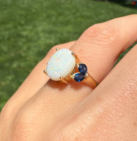 Vintage Opal & Sapphire Ring