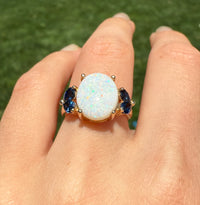 Vintage Opal & Sapphire Ring