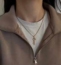 Vintage 14K Gold Puffy Key Charm