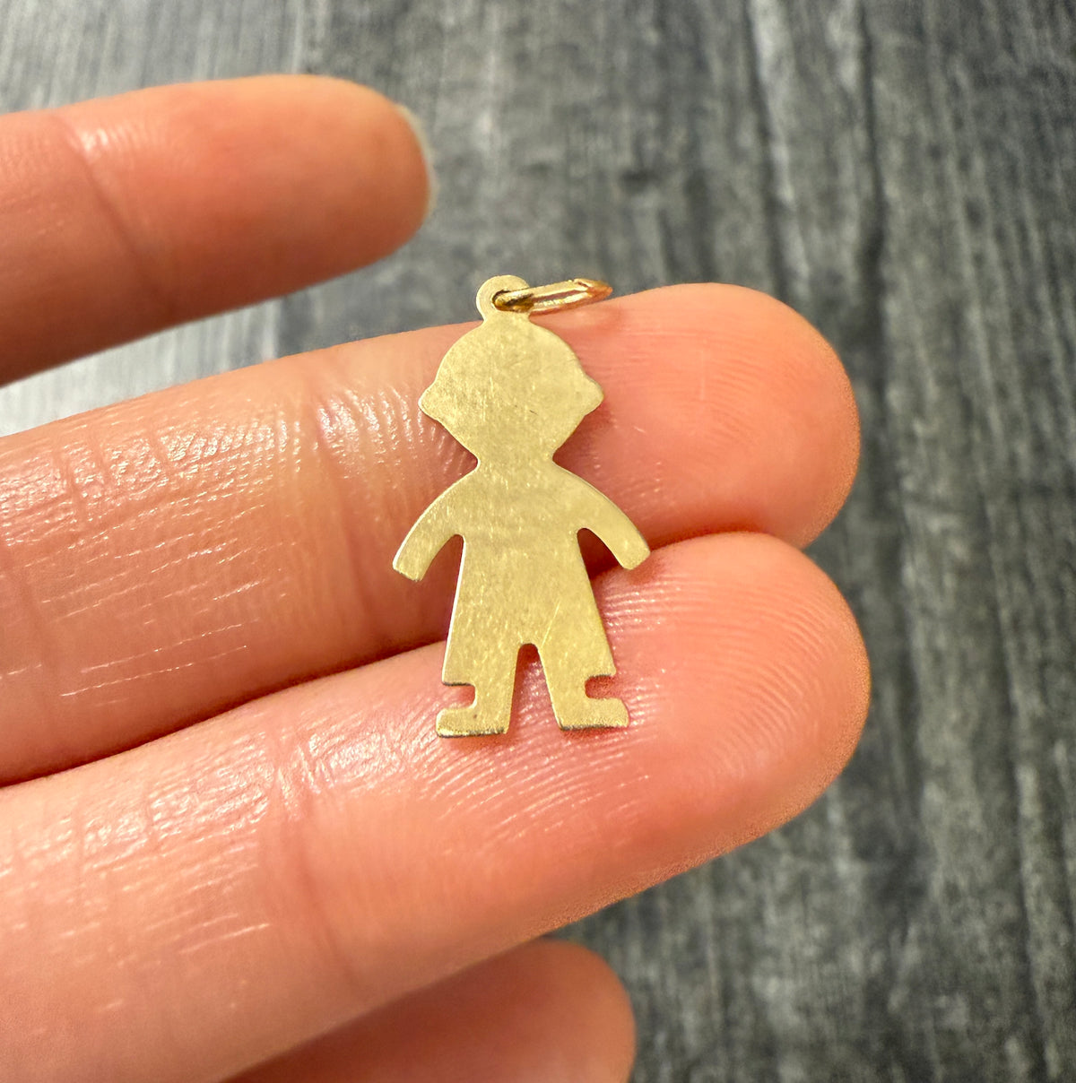 Vintage 14K Gold Little Boy Charm