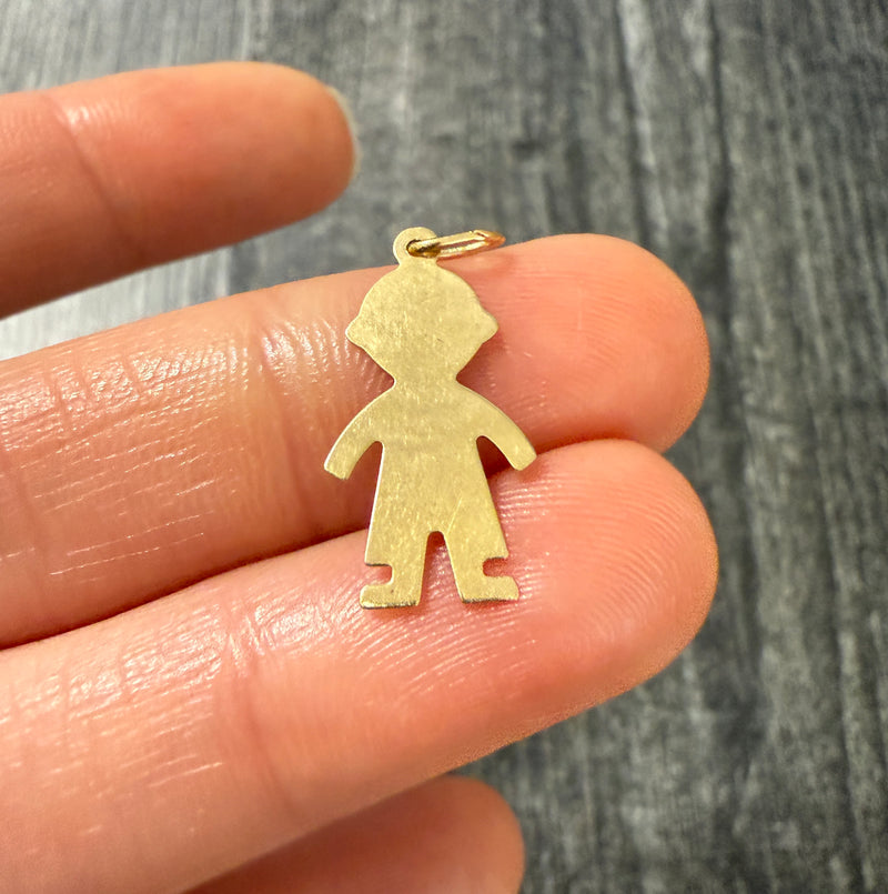 Vintage 14K Gold Little Boy Charm