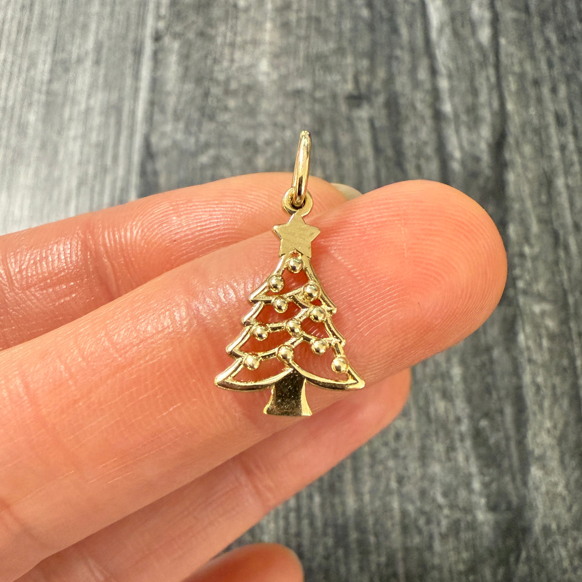 Holiday 14K Gold Christmas Tree Charm