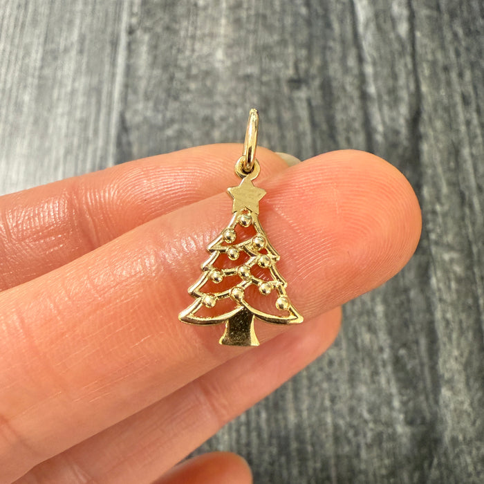 Holiday 14K Gold Christmas Tree Charm