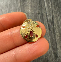 14K Gold Sand Dollar Beach Charm