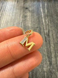 David Yurman Pave Diamond and 18K Gold Initial M Charm