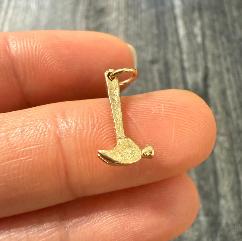 Vintage 14K Gold Hammer Tool Charm