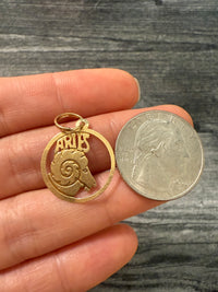 Zodiac Aries 14K Gold Charm