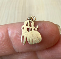 Vintage Silhouette Charm of a Couple in 14K Gold