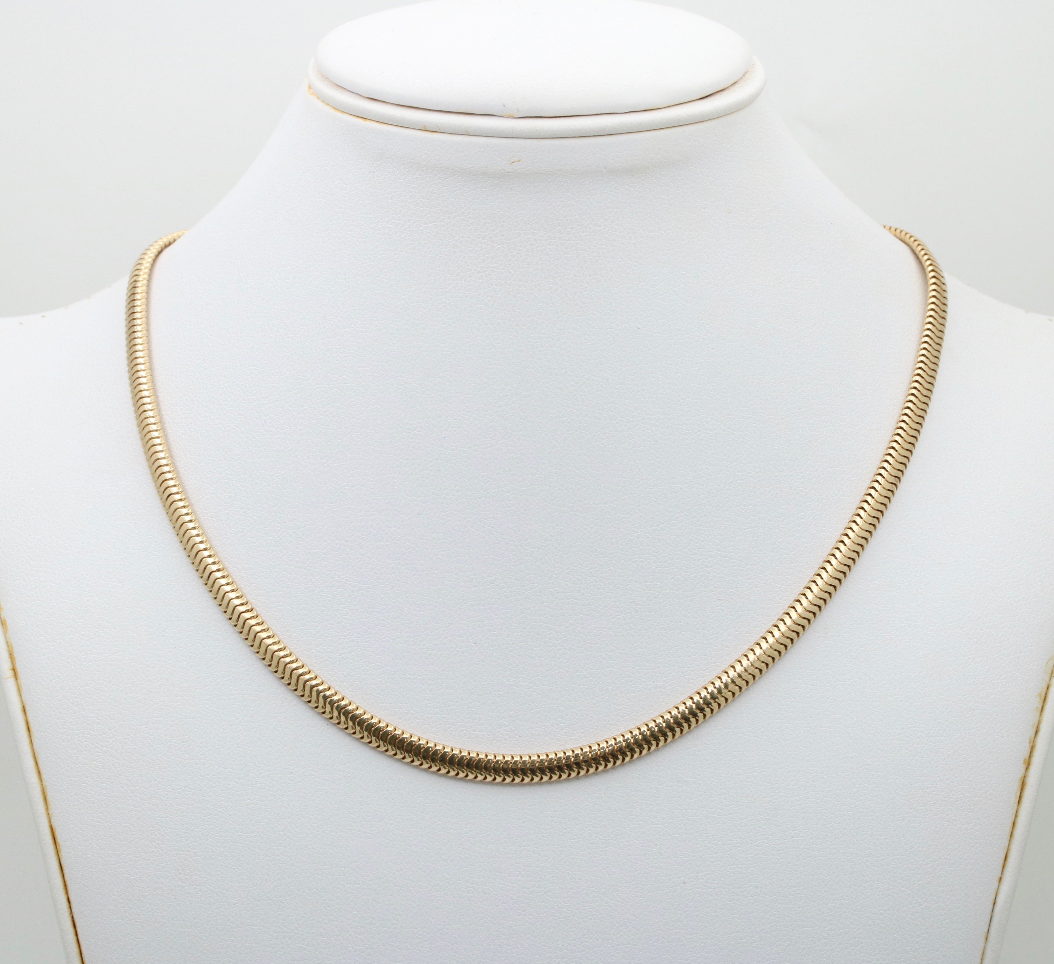 Vintage | 14K Gold Snake Chain Necklace at Voiage Jewelry