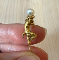 Art Nouveau Figural Faun or Satyr Stick Pin