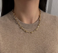 14K Gold Hardware Style Chain, 18" Long