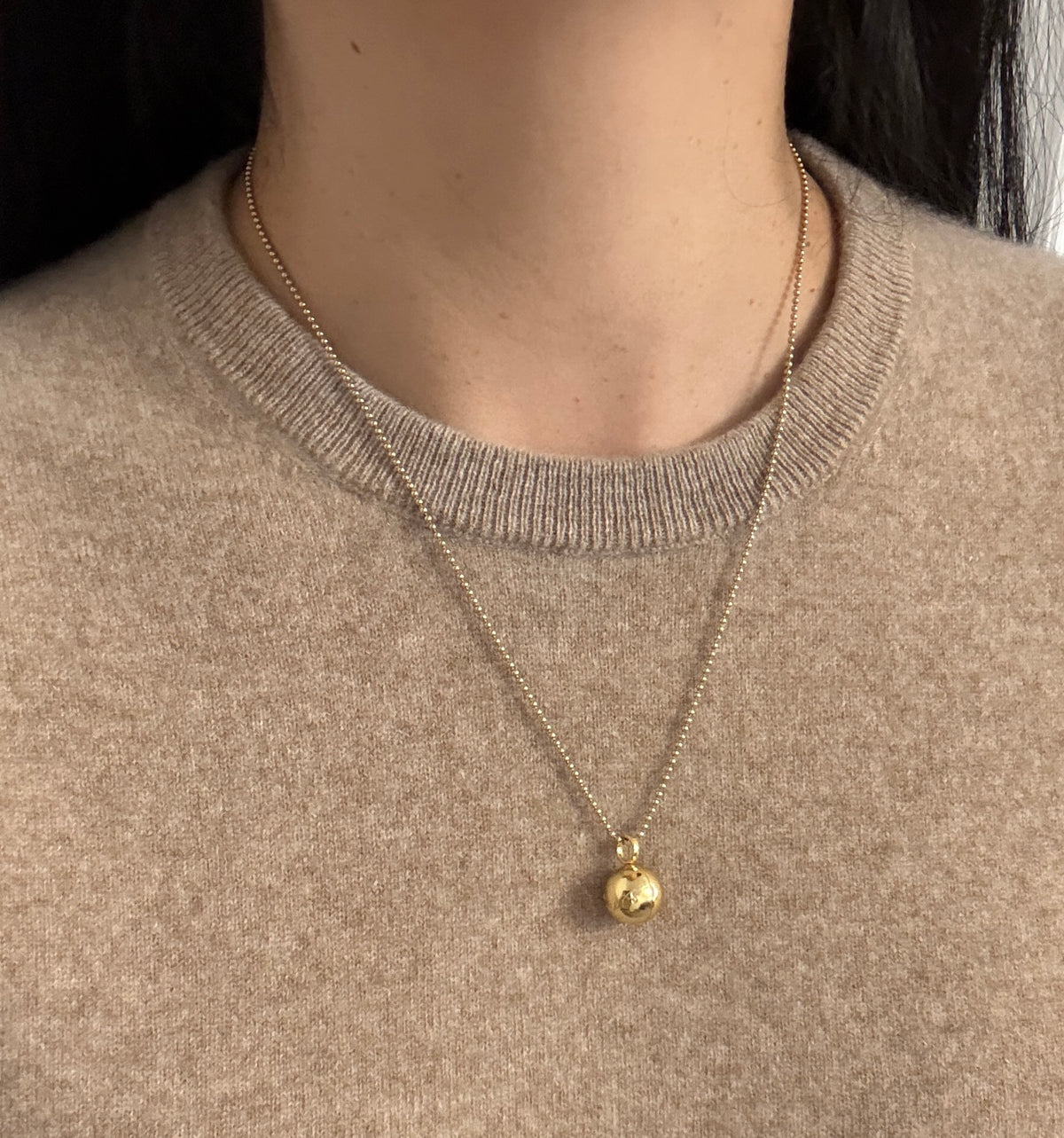 14K Gold 1.5 mm Ball Chain, 20" Long