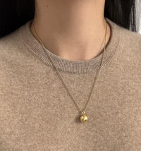 18K Gold Orb Locket Inscribed "I'm Yours"