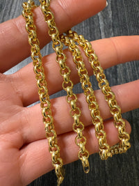 Classic 14K Gold Belcher Link Chain, 18" Long