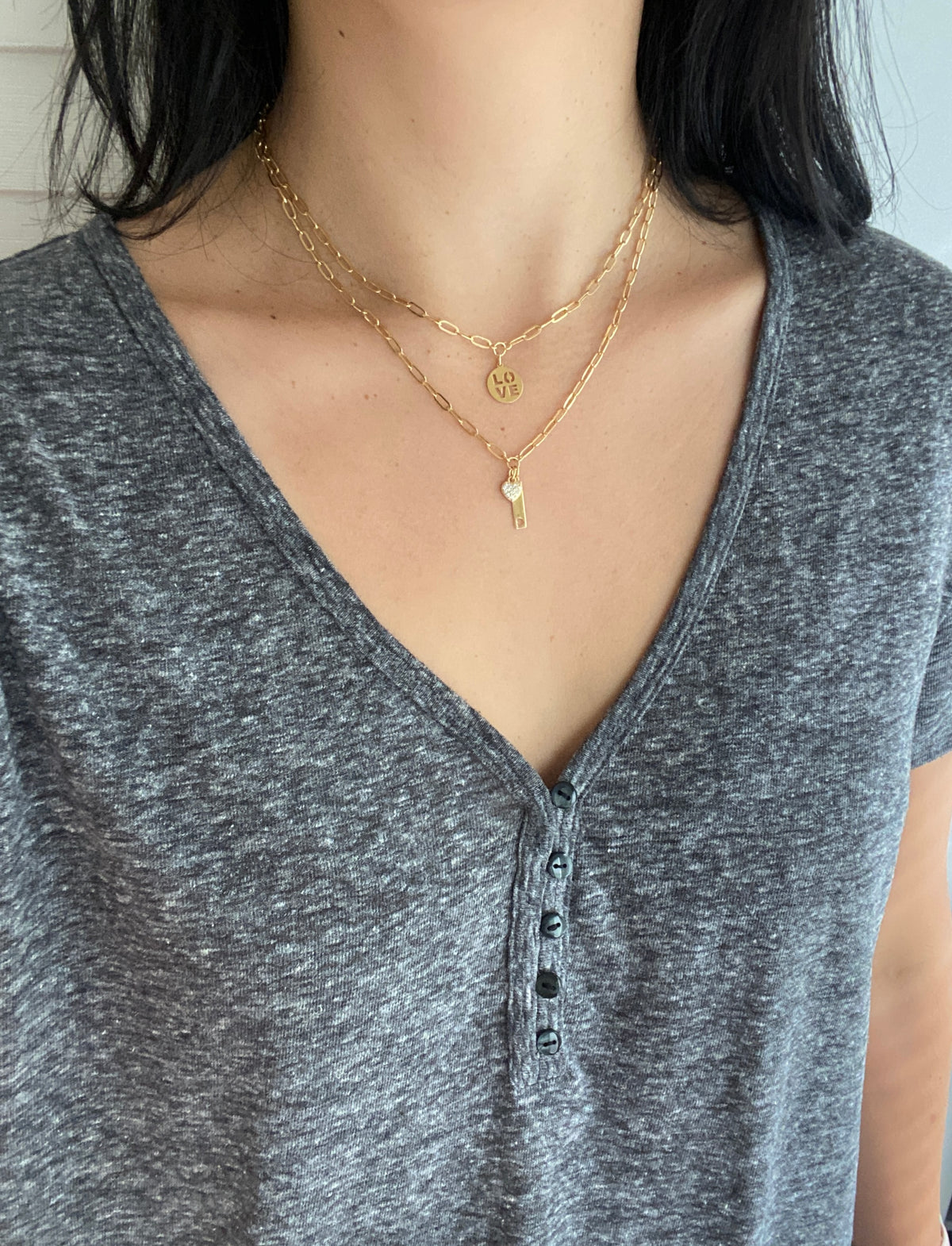 Paperclip Necklace | Gold